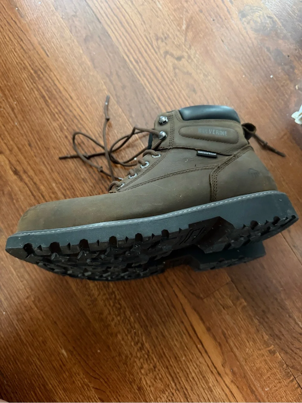 Wolverine Dark Brown Steel Toe Lace-Up Work Boots
